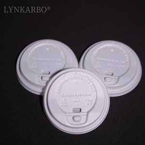 CPLA 80mm 使い捨てフリップトップ ナチュラルカラー カップ蓋